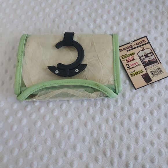 Cosmepak Travel Cosmetic Pouch With Mirror Hanging Folding NWT Clear Compartment - Picture 12 of 13